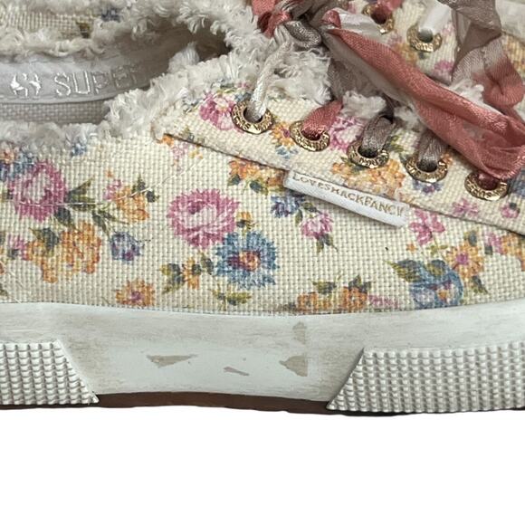 LoveShackFancy x Superga Sneaker In Morning Surf Floral Print Size 39.5 - Picture 5 of 14
